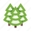 forest, trees, wood, coniferous, pine, fir, christmas tree 