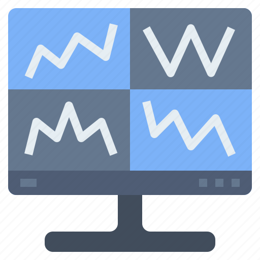 Chart, computer, monitor, stock, trade icon - Download on Iconfinder