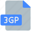 3gp, document, extension, file, format, format files, multimedia 