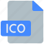 document, extension, file, format, format files, ico, interface 