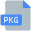 document, extension, file, format, format files, interface, pkg 