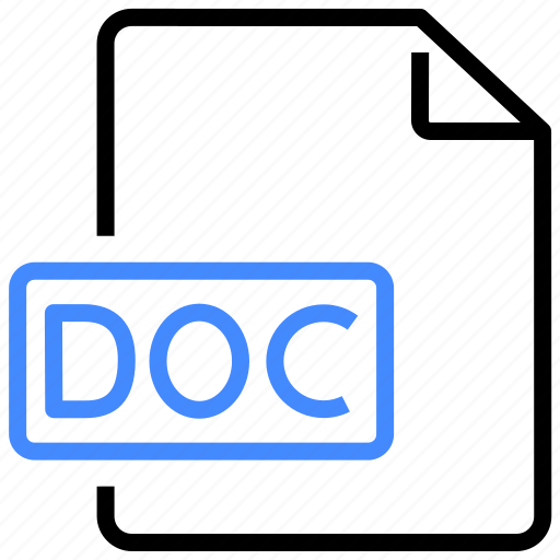 Doc, document, file, file type, format, format files, interface icon - Download on Iconfinder
