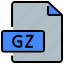 extension, file, file type, format, format files, gz, interface 