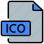 extension, file, file type, format, format files, ico, interface 
