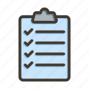 checklist, list, paper, file, report