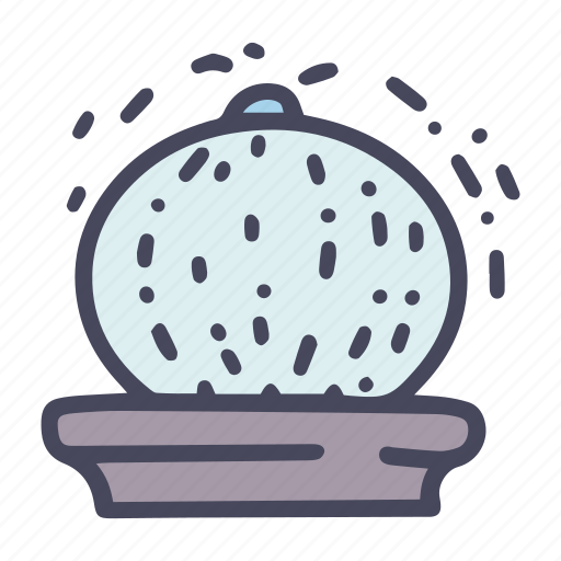 Fountain, water, ball, spherical, decorative, jet, flow icon - Download on Iconfinder