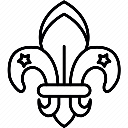 Fleur, de, lis, cultures, scout icon - Download on Iconfinder