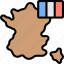 france, map, region, country, nation 