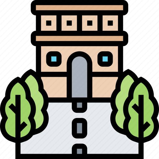Triomphe, arch, paris, landmark, monument icon - Download on Iconfinder