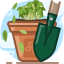bio, garden, gardening, plant, pot, scoop 