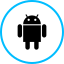 android, logo, social, media 