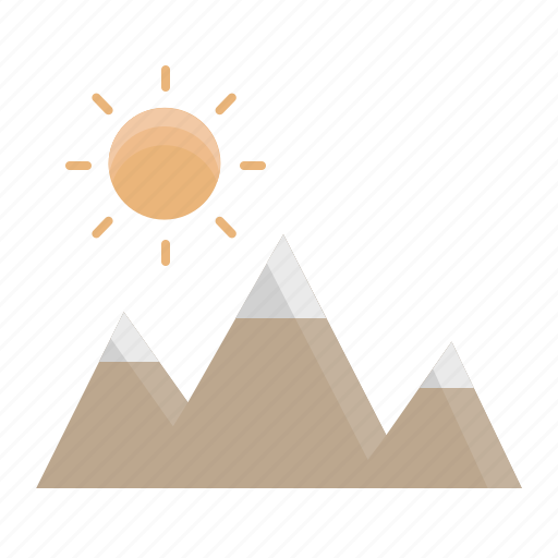 Hills, mountains, nature, outdoor, sun, camping, travel icon - Download on Iconfinder