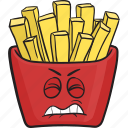 cartoon, emoji, fast, food, french, fries, fry 