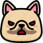 angry, emoji, emotion, expression, face, feeling, french bulldog 