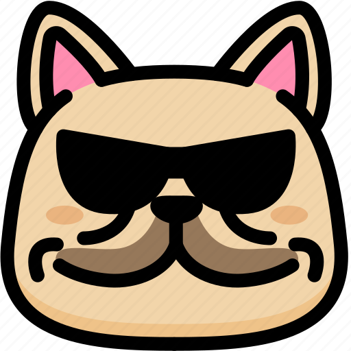 Cool, dog, emoji, emotion, expression, face, feeling icon - Download on Iconfinder