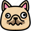 dizzy, emoji, emotion, expression, face, feeling, french bulldog 