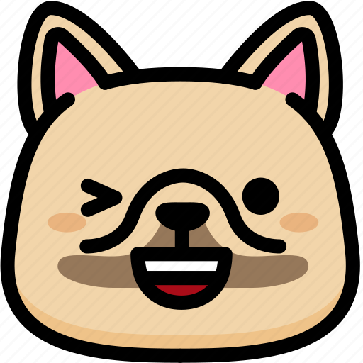 Dog, emoji, emotion, expression, face, feeling, happy icon - Download on Iconfinder