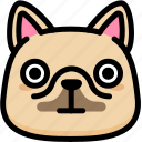 emoji, emotion, expression, face, feeling, french bulldog, stunning 