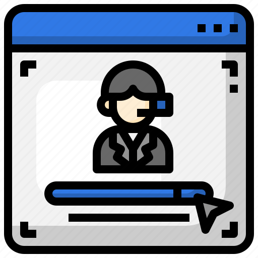 Online, support, call, center, agent, information, browser icon - Download on Iconfinder