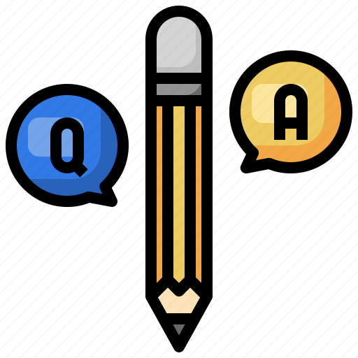Qa, frequently, asked, questions, answer, faq, pencil icon - Download on Iconfinder