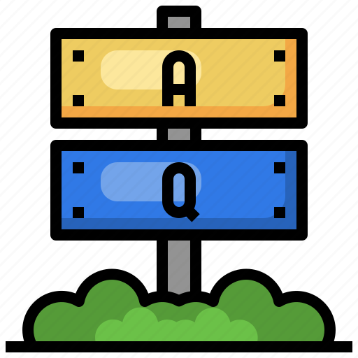 Signpost, question, answer, signaling icon - Download on Iconfinder
