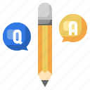 qa, frequently, asked, questions, answer, faq, pencil