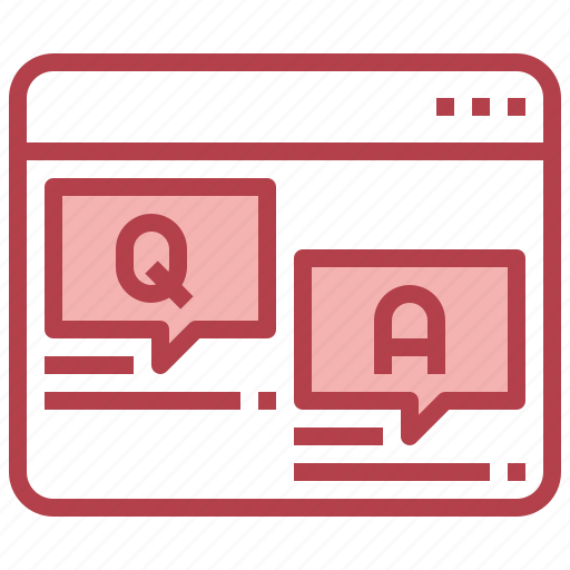 Browser, questions, faq, answers, conversation icon - Download on Iconfinder