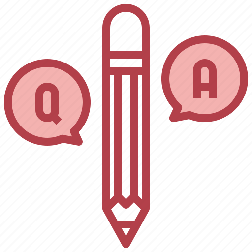 Qa, frequently, asked, questions, answer, faq, pencil icon - Download on Iconfinder