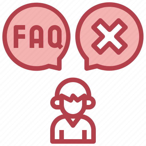 Query, rejected, question, speech, bubble, communications icon - Download on Iconfinder