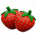 strawberry, fresh, fruit 