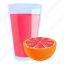 grapefruit, juice, glass 