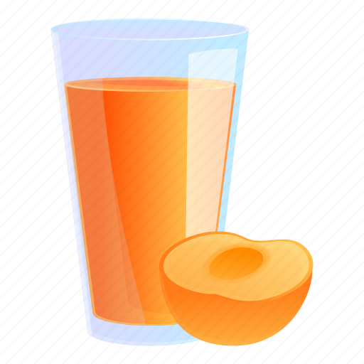 Peach, juice, glass icon - Download on Iconfinder
