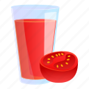 tomato, juice, glass