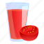 tomato, juice, glass 