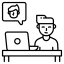 call, business, computer, video, woman, senior, work, meeting 