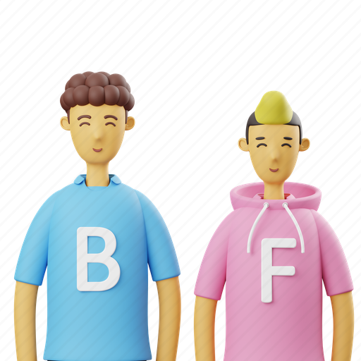 Best, friends, people 3D illustration - Download on Iconfinder