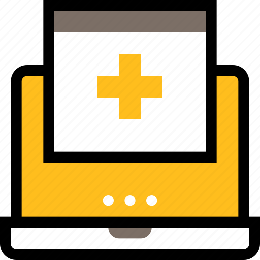 Online healthcare, medical, hospital, digital hospital, online doctor, online consultation, laptop icon - Download on Iconfinder