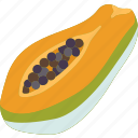 papaya, fruit, papin, food, salad