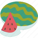 watermelon, juicy, flesh, summer, fruit