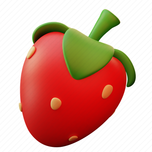 Strawberry, fruit, ingredients, cooking, food, kitchen, healthy 3D illustration - Download on Iconfinder