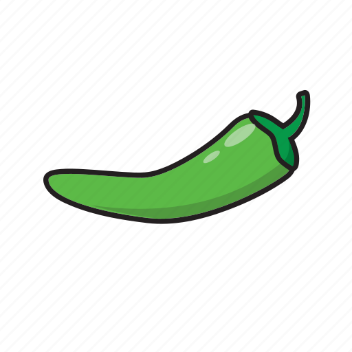 Chili, color, cook, food, green, vegetable icon - Download on Iconfinder