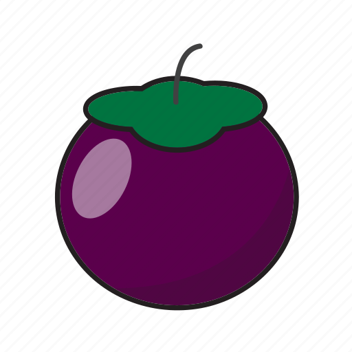 Color, food, fruit, mangosteen, sweet icon - Download on Iconfinder