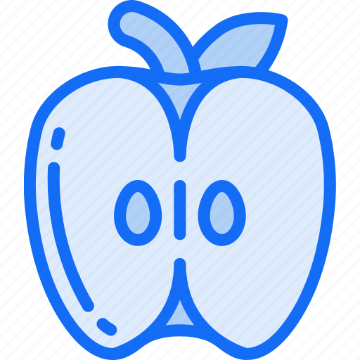 Apple, eating, food, fruit, half, health icon - Download on Iconfinder