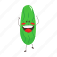 fruit, character, cucumber, smile, vegetable charater, funny, face, mascot, fruit character 