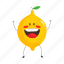 fruit, character, lemon, smile, vegetable charater, funny, face, mascot, fruit character 