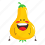 fruit, character, guava, smile, vegetable charater, funny, face, mascot, fruit character 