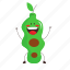 fruit, character, long beans, smile, vegetable charater, funny, face, mascot, fruit character 