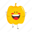 fruit, character, paprica, smile, vegetable charater, funny, face, mascot, fruit character 
