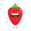 fruit, character, strawberry, smile, vegetable charater, funny, face, mascot, fruit character 
