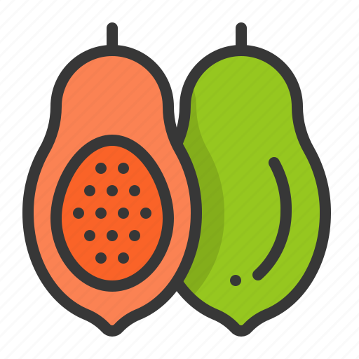 Fruits, half papaya, papaya, food, fruit, healthy icon - Download on Iconfinder